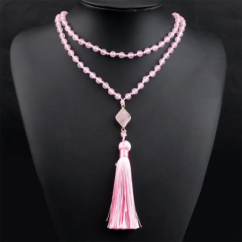 Japamala de Quartzo Rosa – Amor, Serenidade e Cura Emocional