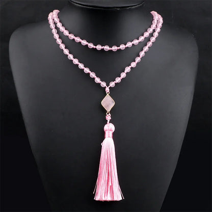 Japamala de Quartzo Rosa – Amor, Serenidade e Cura Emocional