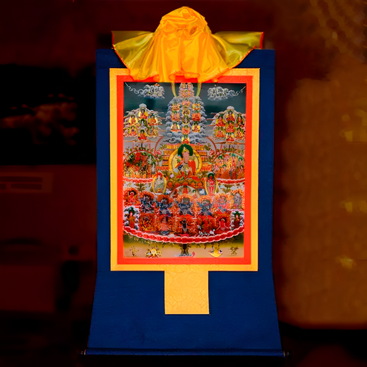Thangka do Guru Rinpoche Padmasambhava – A Bênção e Proteção do Mestre Tântrico
